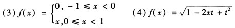 将下列函数按勒让德多项式展开： （1)f（x)=x3 （2)f（x)=|x|将下列函数按勒让德多项式