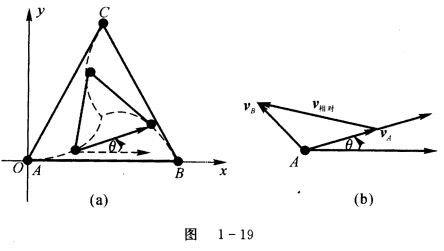 如图1—19所示，两两相距为a的三个质点A，B，C，从t=0时刻开始分别以相同的速率v0运动，运动过