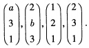 设向量组 的秩为2，求a、b．设向量组  的秩为2，求a、b．