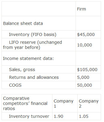 21. Nan Chen, CFA, is comparing a firm with two of