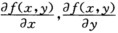 已知函数f（xy，x＋y)＝x2＋y2＋xy，则分别为[ ]．A．－1，2yB．2y，－1C．2x＋