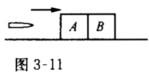 两块并排的木块A和B，质量分别为m1和m2，静止地放置在光滑的水平面上，一颗子弹水平地穿过两木块，如