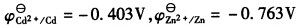 用电解沉积的办法分离Cd2＋和Zn2＋，已知H2在Cd上的超电势为0．48V，在Zn上的超电势为0．
