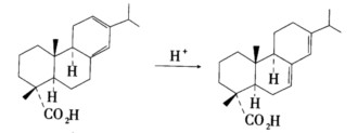 松香酸可由左旋海松酸在酸的作用下转变而来： （i)请按异戊二烯规则划分松香酸的结构单位。 （ii松香