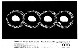 奥迪汽车广告创意 奥迪汽车广告的创意发想（)。A．源于标识、形象和包装B．源于产品的产地C．奥迪汽车