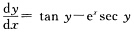 假设微分方程 有形如e－axcosy的积分因子，试确定其中的常数a，并求解该方程．假设微分方程  有