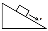 如图所示，物体沿斜面匀速滑下时，它的()
