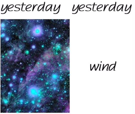 猜猜下图是哪句诗句？提示：yesterday 星空 yesterday wind