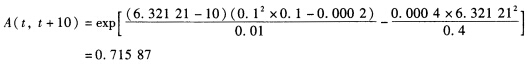 假定在Vasicek与Cox、Ingersoll和Ross模型中a=0．1及b=0．1。在两个模型中