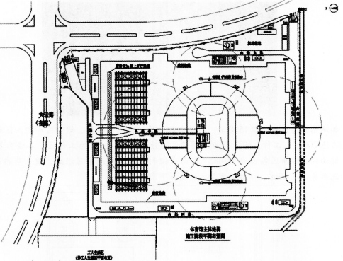 案例：建设工程施工现场消防安全管理案例分析一、情景描述某省大型体育场占地面积为304350m2，占奥