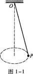 如图1－1所示，悬线OP的下端系一小球．当小球在水平面内做圆周运动时，它所受的作用力有（） A.绳子