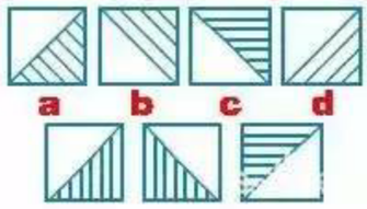 在下列图中,已知上一行a b c d 四个图形中,有一个图形与下一行中某个图形最为相似,那么它到底是
