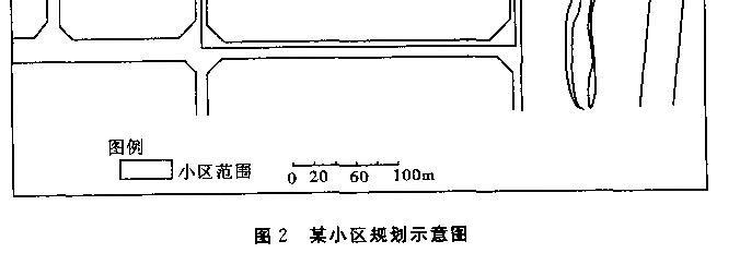 试题二（共10分)某开发商拟在滨江规划建设一居住小区，用地规模约12hm2，提出了一个用地功能的布局
