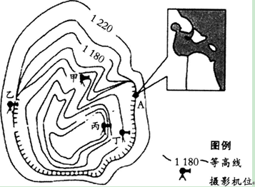 根据材料回答题．下图是我国某地（24°N，106°E）附近等高线图及拍摄照片。 图示地貌根据材料回答