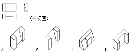 下列立体图对应的三视图是（)。A.B.C.D.下列立体图对应的三视图是()。请帮忙给出正确答案和分析