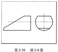 如图2—39所示，求作截切圆柱的H面投影。 