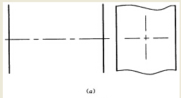 在图 （a)所示的零件中，在侧垂方向制有一个粗牙普通螺纹的螺孔，大径为16，钻孔深度为32，螺孔深度