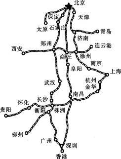 根据京广高铁是以客运为主的快速铁路。读图完成第题。 影响京广高铁建设的主要因根据京广高铁是以客运为主