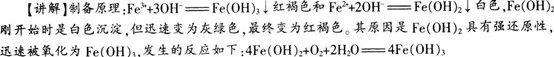 案例： 【过渡】接着学习铁的氢氧化物，根据化合价写出铁的氢氧化物的化学式。 【板书】铁的氢氧化物Fe