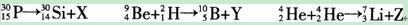 发现中子的核反应方程下面列出的是一些核反应方程，选项中的说法正确的是（）.A.X是质子，Y是中子，2