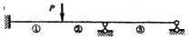 下图所示体系，忽略轴向变形，则矩阵位移法的基本未知量有几个？ （) A．2B．3C．4D．7下图所示