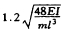 下图所示简支梁，若不计梁的自重和阻尼，求当θ1=0．8，θ2=时，质点的动位移幅值和动弯矩幅值下图。