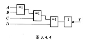 组合逻辑电路如图3．4．4所示，输入、输出均为高电平有效，说明电路功能。 请帮忙给出正确答案和分析，