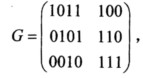 （7,3)循环码的生成矩阵求其典型生成矩阵H。(7,3)循环码的生成矩阵求其典型生成矩阵H。请帮忙给