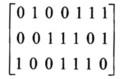 设一线性分组码的生成矩阵为： （1)试求其监督矩阵．并写出信息元和监督元的监督关系；设一线性分组码的