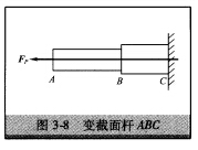 变截面杆ABC如图3—8所示。设FNAB、FNBC分别表示AB段和BC段的轴力，则下列结论正确的是（