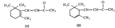 紫罗兰酮有两种异构体一异构体的紫外吸收峰在228 nm（ε=14 000L？mol－1？cm－1)，