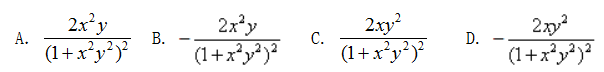 设函数z=，则偏导数=（）设函数z=，则偏导数=（）  请帮忙给出正确答案和分析，谢谢！