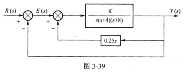 （中国科学院一中国科学技术大学2006年硕士研究生入学考试试题)反馈控制系统如图3．39所示。 （1