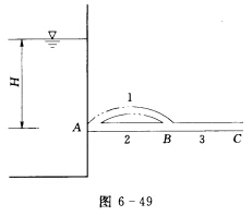 一管路如图6—49所示。管段AB与BC的长度、直径与材质相同，通过流量为Q0。若在AB段再并联一段与