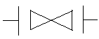 在泵站流程图上，图例 “ ”表示（)。A.流量表B.法兰阀门C.螺纹阀门D.逆止阀在泵站流程图上，图
