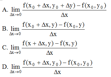 设z=f（x,y)在（x0,y0）处的偏导数存在，则 （）设z=f(x,y)在（x0,y0）处的偏导
