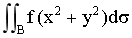 设积分区域B：x^2＋y^2≤4，则二重积分在极坐标下的累积分为（）设积分区域B：x^2+y^2≤4