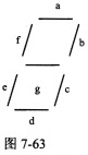 七段显示器的各段符号如图7－63所示，那么“E”的共阳极七段显示器的显示码abcdefg应该是（)。