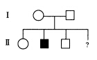 如右图所示，该家族中有一成员患一种常染色体隐性疾病。若这个家庭即将生育第4个孩子，这个孩子患该病的概