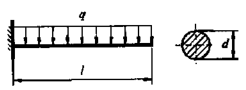 图示圆截面悬臂粱，若直径d增大1倍（其它条件不变)，则梁的最大正应力降至原来的_________倍。