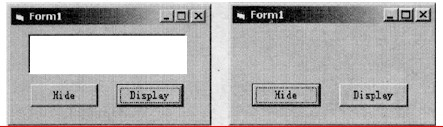 在名为Form1的窗体上绘制一个文本框，名为Text1；再绘制两个命令按钮，名称分别为Cmd1和Cm
