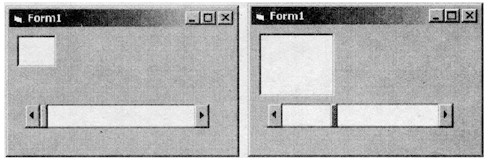 在名为Form1的窗体上绘制一个文本框（名称为Text1)和一个水平滚动条（名称为 HSl)。在属性