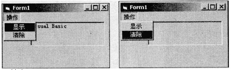 在名为Form1的窗体上绘制一个名为Pic1的图片框，然后建立一个主菜单，标题为“操作”，名为vbO