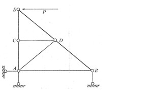 如下图所示，AC杆所受的内力为（)。A．剪力B．无内力C．受压轴力D．受拉轴力如下图所示，AC杆所受