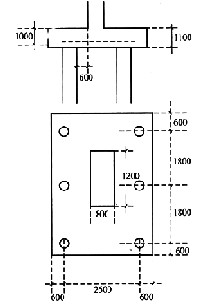 柱下桩基如图：承台混凝土抗压强度fc＝19.1MPa；按《建筑桩基技术规范》（JGJ 94—94)计