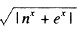 若有代数式(其中e仅代表自然对数的底数，不是变量)，则以下能够正确表示该代数式的C语言表达式是