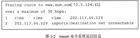 在一台主机上用浏览器无法访问到域名为www.sun.com的网站，并且在这台主机上执行tracert