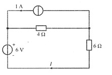 如下图所示，电流I等于（)。A．0.2AB．0.4AC．－0.2AD．－0.4A如下图所示，电流I等