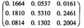 根据2002年我国投入产出简表，直接消耗系数矩阵为()。
