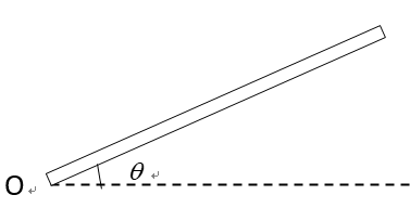 如图，一长为l、质量为m的均匀细棒可绕过其一端且与棒垂直的水平光滑固定轴O转动，其转动惯量为J，则细